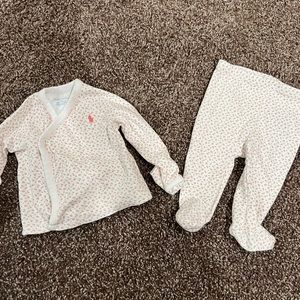 Baby girl Ralph Lauren outfit. Worn once.